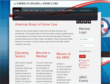 Tablet Screenshot of americanboardofhomecare.org